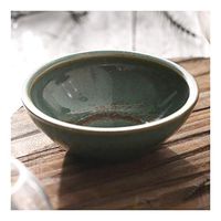 AXZHYX Bowl Ceramic Bowl Japanese Household Ramen Bowl Retro Creative Large Soup Bowl Rice Bowl Glazed Translucent Anti-scalding Hotel Tableware Home Noodles Boiled Fish Soup Bowl