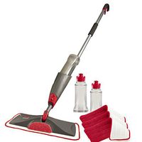Rubbermaid Reveal Spray Mop Floor Cleaning Kit, Bundles: 1 Mop, 3 Multi Surface Microfiber Wet Mopping Pads, 2 Refillable Bottles (1892663)