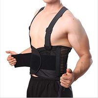 RZDJ Breathable Posture Corrector Pain Belt Back Corset for Men Back Support Brace Shoulder Straps Lumbar Support Belt (Color : Black, Size : M)