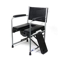 BINZHI Transport Toilet Chair, Removable Design Adult Bedside Toilet for Pregnant Women with Disabilities for The Elderly, Seat Width 45.5cm Bedside Toilet (Color : Black)