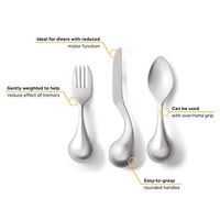 Libbey Intuitive Diningware Clayton 3-Piece Round Knob Adaptive Flatware Set