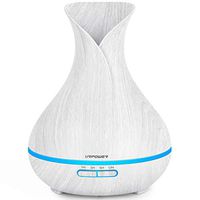 URPOWER 400ML Essential Oil Diffuser Quiet 5 in 1 Aromatherapy Diffuser for Essential Oils Running 10+ Hours Cool Mist Humidifiers with 15 Lighting Modes and Auto-Off Design for Home, Office, etc