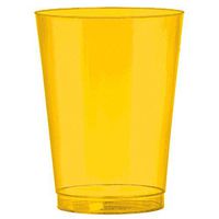 Big Party Pack Plastic Cups | 10 oz. | Sunshine Yellow | Pack of 72 | Party Decor