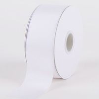 Double Faced Satin Ribbon, 2-1/2-Inch, 50 Yards (White)