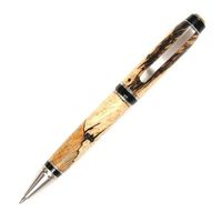 Cigar Twist Pen - Brushed Satin - Tamarind Spalted