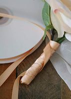 Double Faced Satin Ribbon, 3/8-Inch, 50 Yards (Peach)