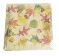 Vibrant Fall Leaves/Acorns Decorative Cocktail/Beverage Napkin (24-10 X 10 Inch)