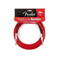 Fender California Series Instrument Cable for electric guitar, bass guitar, electric mandolin, pro audio - Fiesta Red - 10'