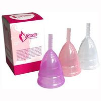 DISAAR BEAUTY Menstrual Cup Periods Kit Alternative to Tampons, Sanitary Napkins for Feminine Hygiene Get Blossom Cups for Menstrual Cycle- Pre Childbirth S Size（Set of 2) (L Size)