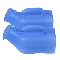 2pcs 1000ml Plastic Male Man Urinal for Boy Male (Blue)