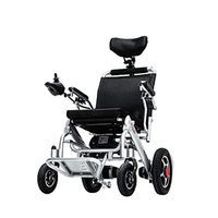 Chunse Foldable Power Wheelchair,Lightweight Electric Wheelchair Elderly and Handicapped Electric Mobility Scooter