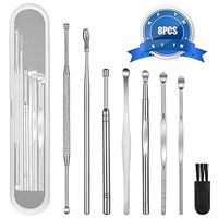 KFYM 8 Pcs Ear Pick Earwax Removal Kit, Ear Cleansing Tool Set, Ear Curette Ear Wax Remover Tool with a Cleaning Brush and Storage Box
