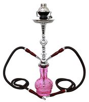 new 2 hose 22" Pink Hookah shisha nargila bar narguile nargile glass water Vase
