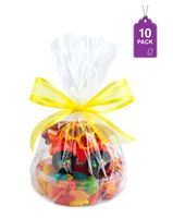 Clear Basket Bags 12" x 18" Cellophane Gift Bags for Small Baskets and Gifts 1.2 Mil Thick… (10 Bags)