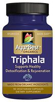 AyurBest Triphala Certified Organic 90 Capsules Traditional Blend (Amalaki, Bibhitaki, Haritaki) - 90 Vegetarian Capsules - Kosher Certified - Non-GMO Ingredients