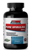 Chlorella and Spirulina Powder - Pure Spirulina 500mg - Herbal Immune System Booster Spirulina Supplement (1 Bottle 60 Capsules)