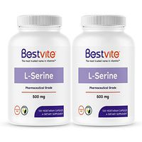 L-Serine 500mg (240 Vegetarian Capsules) (120 x 2) - No Stearates - Vegan - Non GMO - Gluten Free