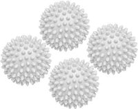 Set of 4 White Dryer Balls! Black Duck Brand - Reusable Dryer Balls Replace Fabric Softener! Hypoallergenic! Lowers Drying Time! Naturally Softens and Releases Static Cling! (White; 4 Pack)