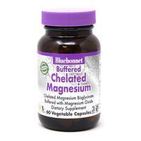 Bluebonnet Nutrition Albion Buffered Chelated Magnesium 200 mg Vegetable Capsules, Stress Relief, Vegan, Non GMO, Gluten Free, Soy Free, Milk Free, Kosher, 60 Vegetable Capsules, 1 Month Supply