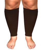Runee Extra Wide Calf Compression Sleeve - Leg Support for Wide Calves, Compression Sleeve for Calf Pain & Shin Splint, Relief Swelling, Varicose Veins, DVT (Black)