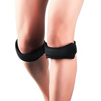 Knee Pain Relief, Patella Stabilizer Knee Strap Brace Support for Hiking, Soccer, Basketball, Running, Jumpers Knee, Volleyball & Squats, Black