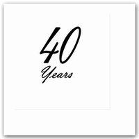40 Years Classy Black Beverage Napkin (16 CT) by Partypro
