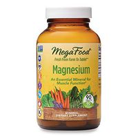 MegaFood, Magnesium, Helps Maintain Nerve and Muscle Function, Essential Mineral Dietary Supplement, Gluten Free, Vegan, 90 Count Tablets (90 Servings)