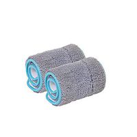 Long Retractable Handle flat Mop, Microfiber Flat Mop And Bucket Set. Disposable Dry And Wet Self-Screwing Floor Cleaning Kit 360-Degree Rotating Head For Floor Cleaning (Mop Set + 2 Pads)