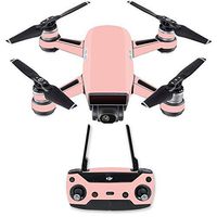 MightySkins Skin Compatible with DJI Spark Drone & Controller - Solid Blush | Protective, Durable, and Unique Vinyl Decal wrap Cover | Easy to Apply, Remove, and Change Styles | Made in The USA