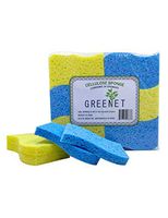 Cleaning Sponges Bulk Sponges, 24 Pack+ 2 Free Heavy Duty Scouring Pads, Sponges Bathroom Sponge Kitchen,Cleaning Handy Sponge Pad 100% Natural Cellulose for Kitchen Sponges Non Scratch (S Shape)