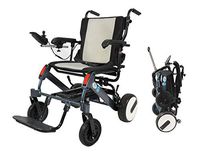 EBEI Electric Wheelchair Portable Lightweight Deluxe Foldable Mobility Aid Wheelchair Weight Only 48 Lbs Support 300 Lbs Heavy Duty