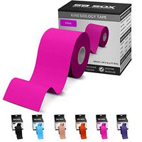 SB SOX Kinesiology Tape (16ft Uncut Roll) – Best Latex Free, Water Resistant Treatment for Muscles & Joints – Let Our Free Illustrative How-to-Use Guide Help You – Ideal for Any Activity (Pink)