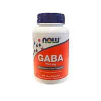 NOW Supplements, GABA (Gamma-Aminobutyric Acid) 750 mg, Neurotransmitter Support*, 100 Veg Capsules