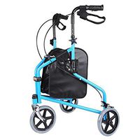 3 Wheel Rollator Walker,Lightweight Three Wheel Walker,with Basket Tray, Pouch,Brakes,Narrow Walker Used for Small Spaces