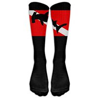 Shark Diver Down Flag Men & Women Athletic Sock Long Stockings Fit To SIZE 6-10