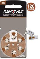 Rayovac Extra Advanced Hearing Aid Batteries Size 312 (120 Batteries) + Keychain