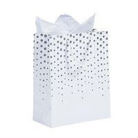 Chic Dots Gift Bags (12 Pack) Paper. 7 1/2" x 3 1/2" x 9"