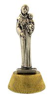 DTC Metal Patron Saint Anthony Automotive Statue on Magnetic Adhesive Base, 2 Inch