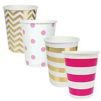 Just Artifacts Party Paper Cups 48pcs Assorted"Baby Girl" Decorative Pack