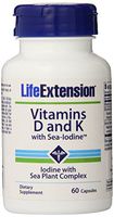 Life Extension Vitamins D and K with Sea-Iodine, 60 Capsules