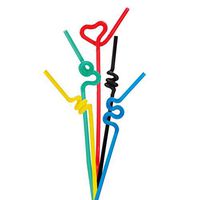 BESTOMZ 50pcs Flexible Disposable Drinking Straws Drink Straws (Assorted Colors)