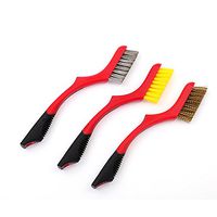 Denali Auto Seekin 45 3 Piece Auto Detailing Brush Set PP, Brass and Stainless Steel for Interior, Exterior Auto Detailing Or Household Motorcycle Bike Wheel Cleaning