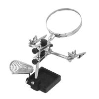 uxcell 3.4 inches Dia Lens 3X Magnification Glass Dual Clamps Soldering Iron Stand