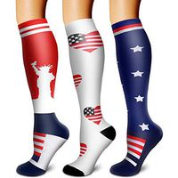 Compression Socks for Women & Men - Best for Running, Athletic Sports, Crossfit, Flight Travel -Maternity Pregnancy, Shin Splints - Below Knee High (Assorted6, Small/Medium)