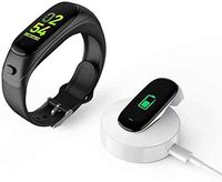 Touch V08S Fashion Watch Heart Rate Blood Pressure Sports Meter Step Bracelet Bluetooth Music Headset Combo Call (Black)