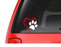CustomDecal US Refelctive Heart Paw (A22) Dog Cat Puppy Vinyl Decal Sticker Car/Truck Laptop/Netbook Window