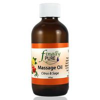 Finally Pure - Massage & Body Oil, Citrus & Sage, 100% Organic Ingredients - 4 oz