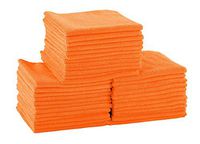 DRI Professional Extra-Thick Microfiber Cleaning Cloth 72 Pack Orange (16IN x 16IN, 300GSM, Commercial Grade All-Purpose Microfiber Highly Absorbent, LINT-Free, Streak-Free Cleaning Towels)
