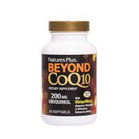 NaturesPlus Beyond CoQ10-200 mg Ubiquinol - 60 Easy to Swallow Softgels - High Potency, High Absorption Supplement, Promotes Heart Health, Antioxidant - 60 Servings