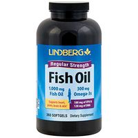 Lindberg Fish Oil 1,000 mg Regular Strength 360 Softgels